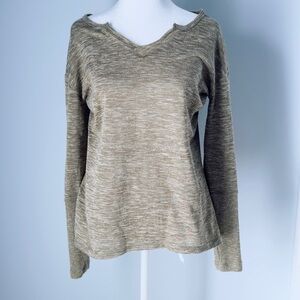 Prana Brown V-Neck Sweater Size Small